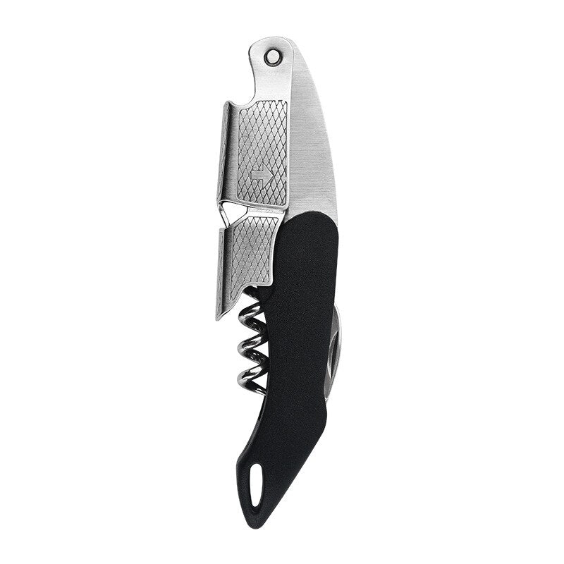 Waiters Corkscrew, Wine Bottle Opener, Professional Waiters Corkscrew with Foil Cutter & Dual Hinge Wine Opener for Bartenders