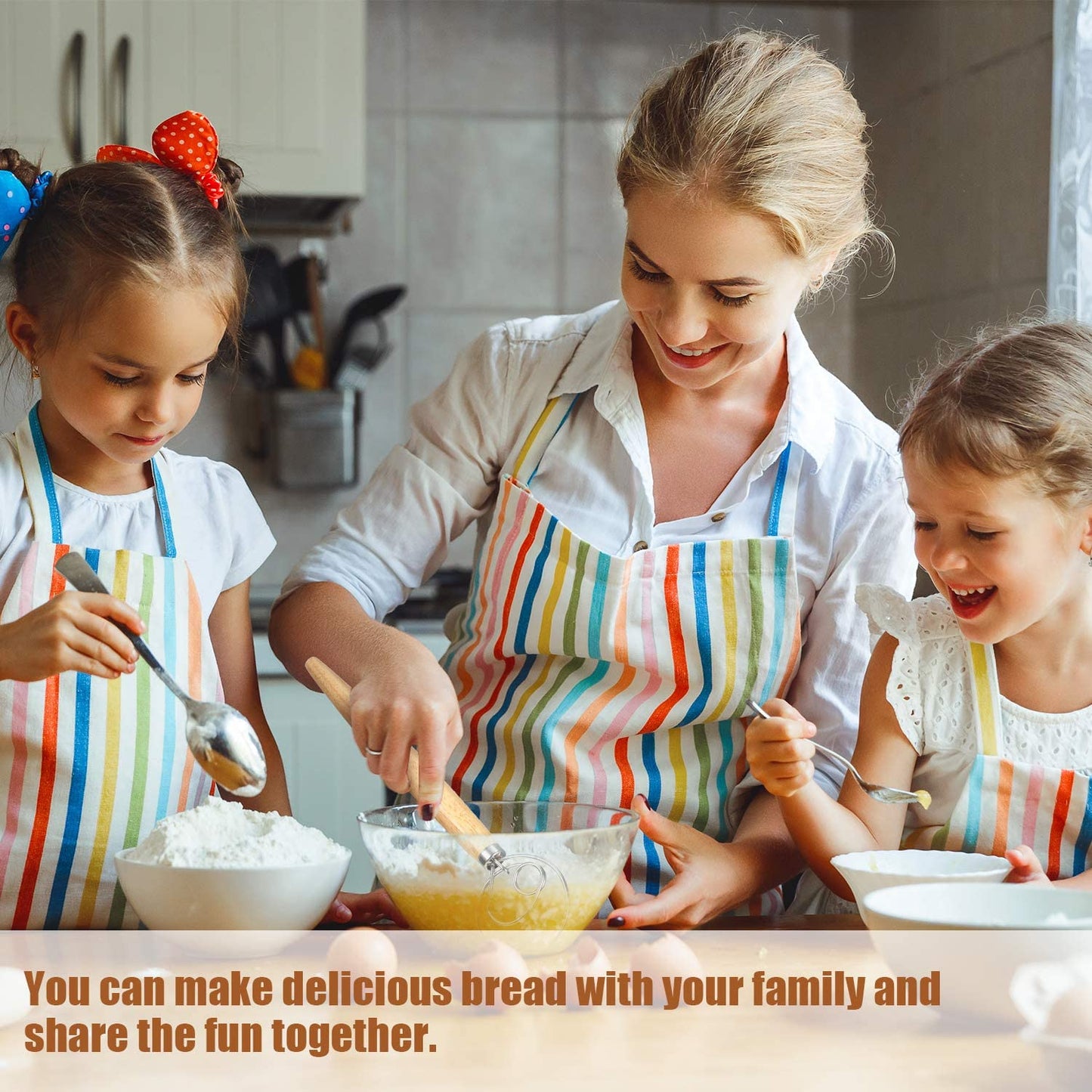Bread Making Tools Including Danish Dough Whisk, Dough Scraper, Pastry Proofing Cloth, Bread Lame w/5 Replacement Blades
