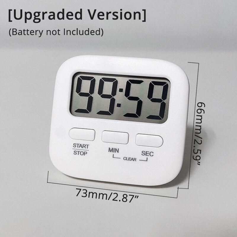 Digital Kitchen Timer, Cooking Timer, Strong Magnet Back, for Cooking Baking Sports Games Office (Battery not Included)