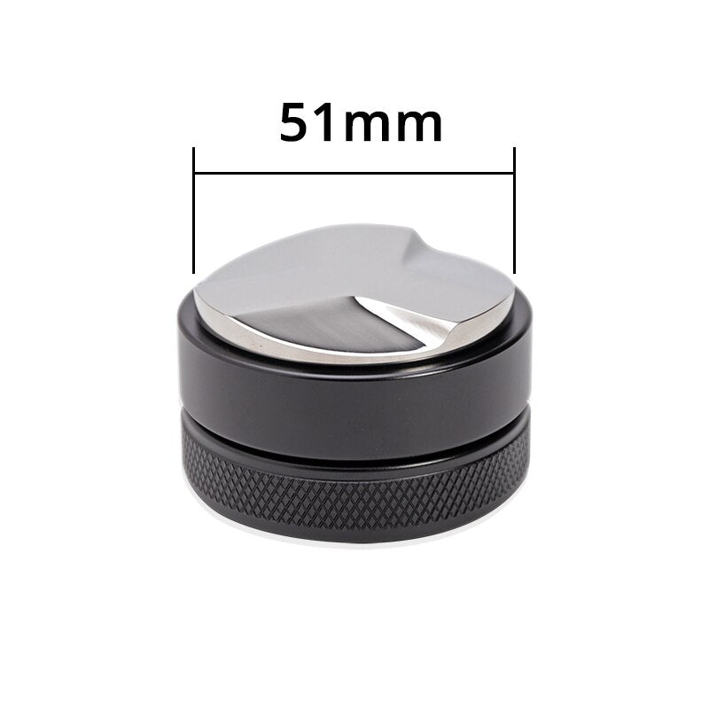 Espresso Tamper - Premium Barista Coffee Tamper with Stainless Steel Base and Silicone Coffee Tamper Mat (49/51/53/58mm)