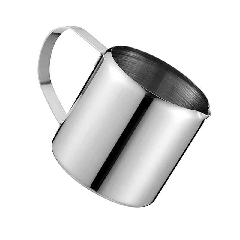 Espresso steaming can 5oz, mini milk cup jug, coffee milk froth cup, stainless steel coffee pot / 150ml
