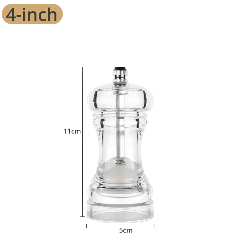 Pepper Grinder- Acrylic Salt and Pepper Shakers Adjustable Coarseness by Ceramic Rotor kitchen accessories