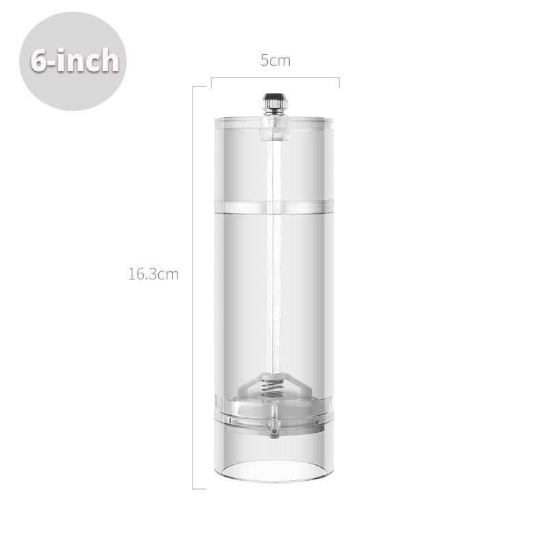 Salt and Pepper Grinder Set - Clear Acrylic Manual Spices Mills, Perfect For Sea Salt and Peppercorns, kitchen Accessories