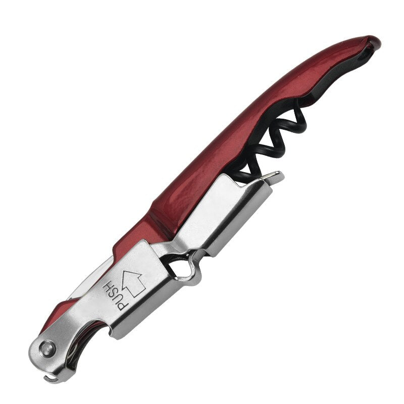 Waiter Corkscrew, Wine Opener with Foil Cutter, Multi-Functional All-in-1, Double Lever Bottle Opener for Bartenders and Gifts