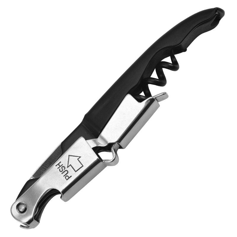 Waiter Corkscrew, Wine Opener with Foil Cutter, Multi-Functional All-in-1, Double Lever Bottle Opener for Bartenders and Gifts