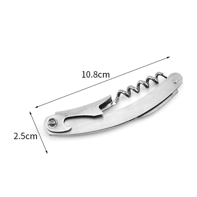 Waiter's Corkscrew, Stainless Steel Wine Opener Bottle Opener Wine Key Beer Opener With Foil Cutter for Bartenders and Gifts
