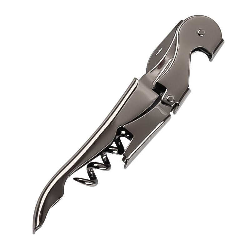 Waiters Corkscrew, Wine Bottle Opener, Stainless Steel Dual Lever System and Integrated Blade Cutter with Opener for Bartenders