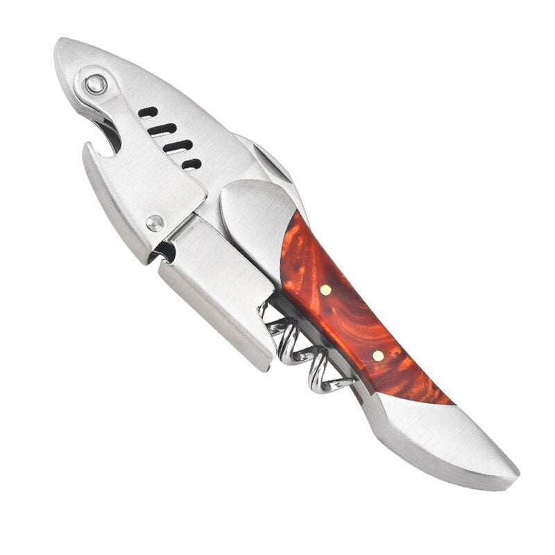 Waiters Corkscrew, Wine Bottle Opener with Foil Cutter, Shark Shaped Wine Key, Gift for Waiters, Bartenders, Sommelier