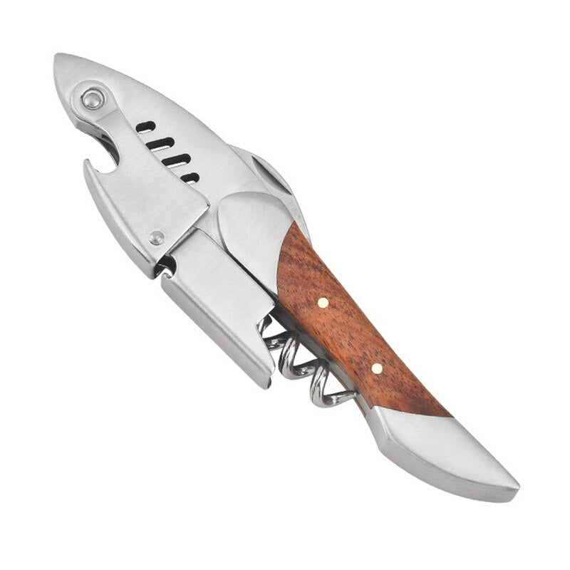 Waiters Corkscrew, Wine Bottle Opener with Foil Cutter, Shark Shaped Wine Key, Gift for Waiters, Bartenders, Sommelier