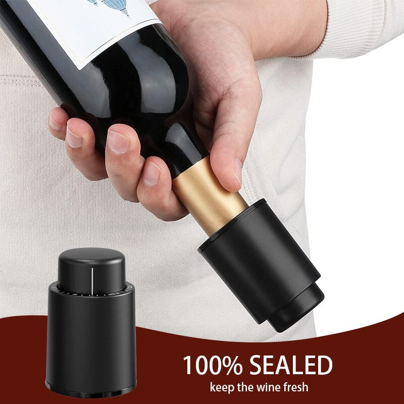 Wine Bottle Stopper, Wine Saver Vacuum Stoppers for Wine Bottles Seal Storage Keep Fresh, Reusable Wine Preserver