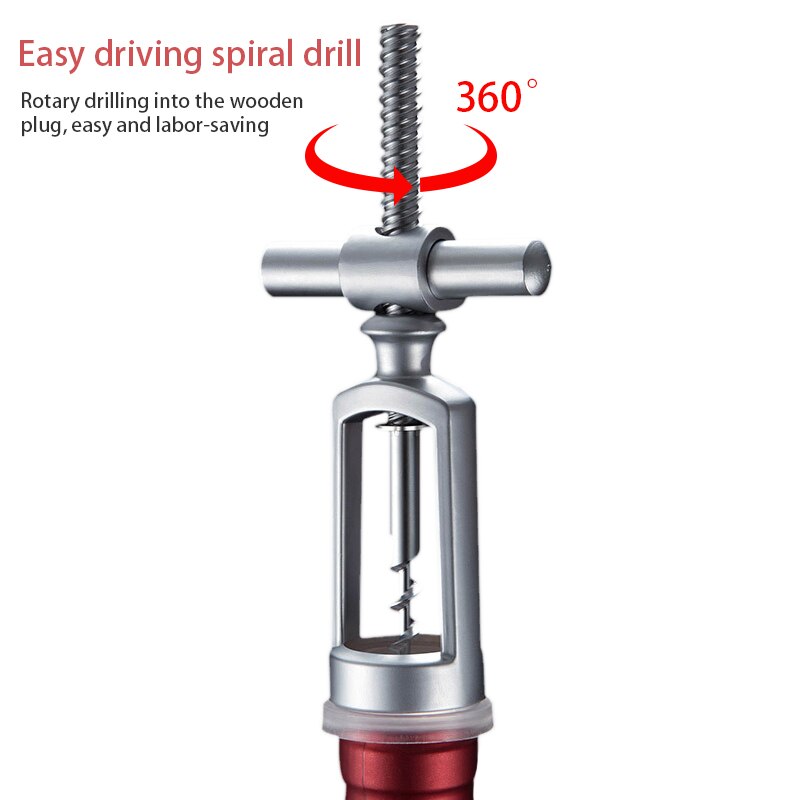 Wine Opener, Zinc Alloy Premium Wing Corkscrew Wine Bottle Opener Multifunctional Bottles Opener, Silver